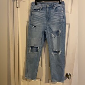 American Eagle Outfitters Light Blue Ripped Skinny Jeans